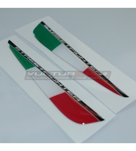 Italian tricolor flags resin for fins - Ducati Streetfighter V2 