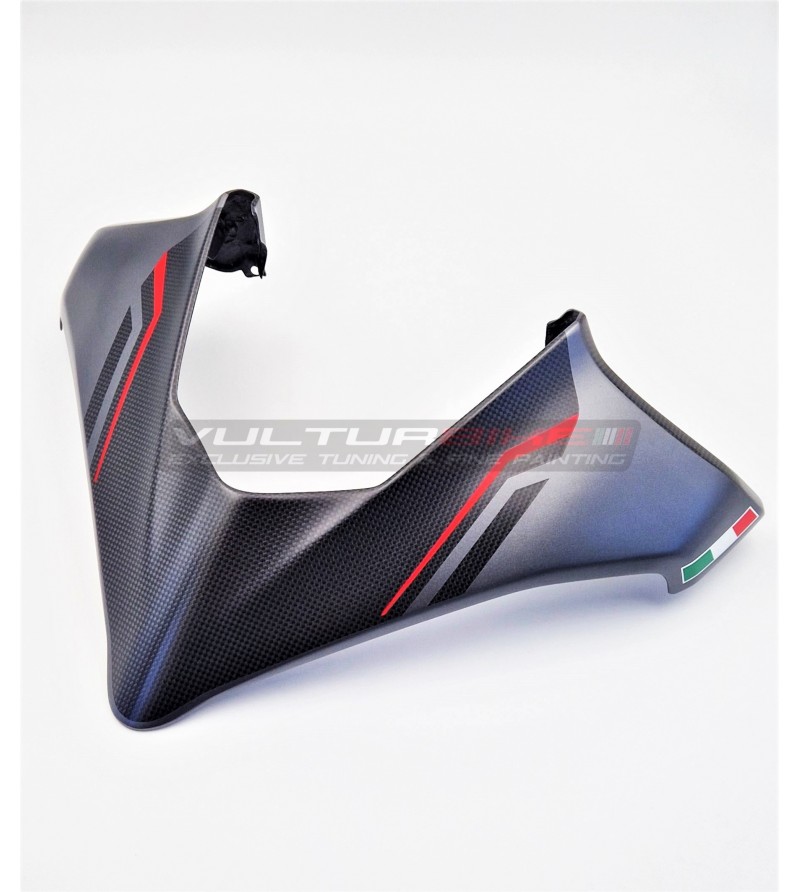 Cupolino in carbonio design personalizzato - Ducati Multistrada V4 aviator grey 