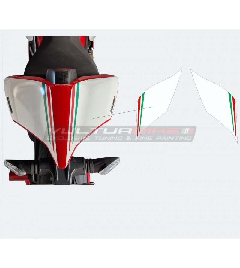 Tricolor stickers for tail - Ducati Panigale / Streetfighter V4 / V2