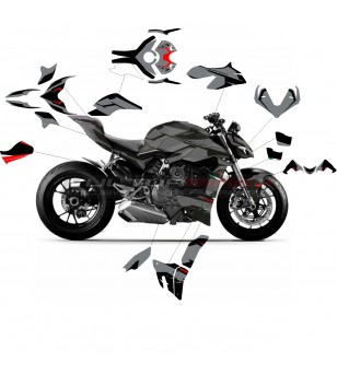 Grey design stickers kit - Ducati Streetfighter V4 