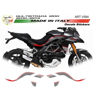 Kit adesivi per moto nera - Ducati multistrada 1200/1200S 2010/2014 