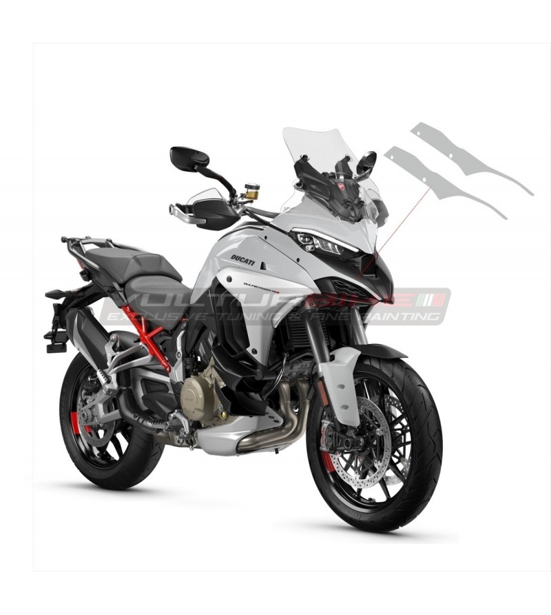 Eisberg weiße Aufkleber für Airboxen - Ducati Multistrada V4 