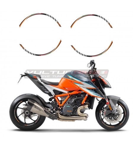 Universal stickers for orange design rims 