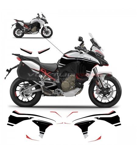 Kit adesivi completo black edition - Ducati Multistrada V4 Iceberg White