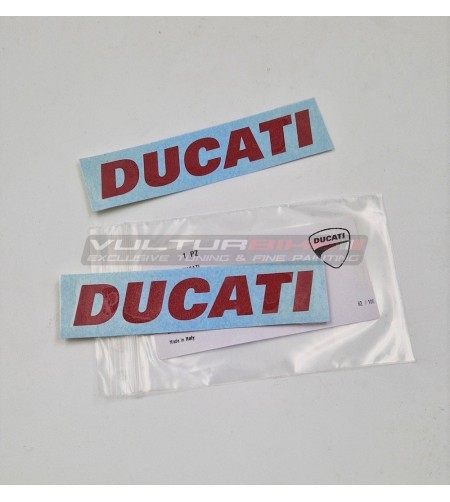 Paire de décalcomanies originales Ducati couleur rouge