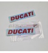 Coppia di decalcomanie originali Ducati colore rosso