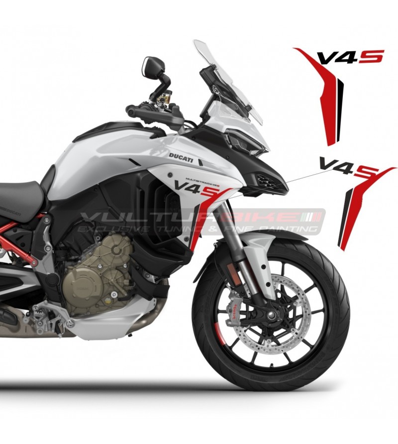 Custom design side stickers w - Ducati Multistrada V4S 