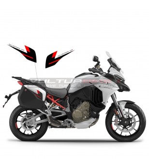 Adesivi rosso neri per cover valigie w - Ducati Multistrada V4 / V4S