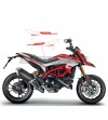 Autocollants design blancs pour carénages latéraux - Ducati Hypermotard 821 / 939 