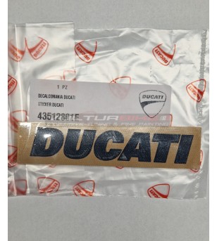 Targhetta originale Ducati a rilievo - nera universale