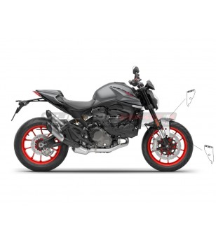 Par de pegatinas guardabarros delanteros - Ducati Monster 937 