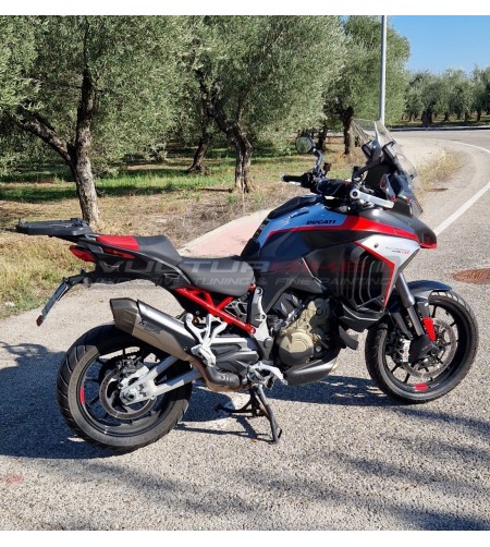 Cubierta del tanque de carbono efecto aluminio cepillado - Ducati Multistrada V4 / V4S 