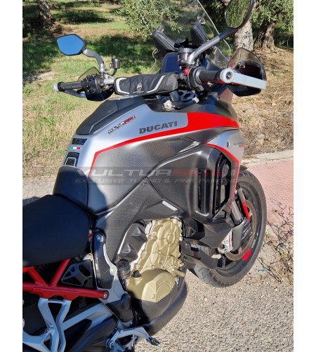 Tankabdeckung aus gebürstetem Aluminiumeffekt - Ducati Multistrada V4 / V4S 