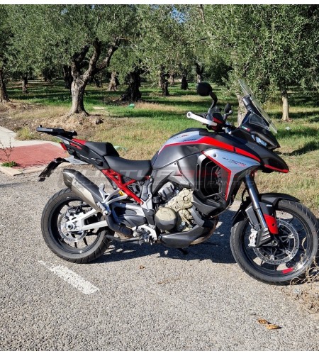 Coperchio serbatoio in carbonio effetto alluminio spazzolato - Ducati Multistrada V4 / V4S 