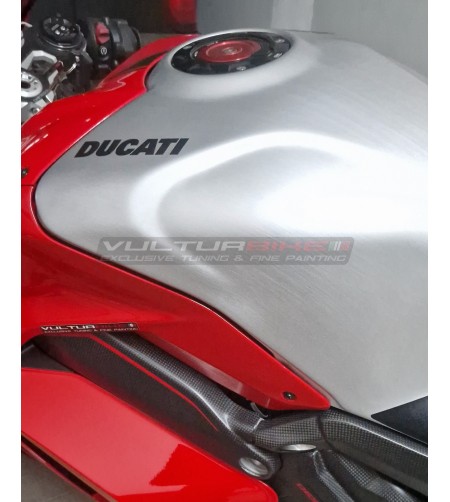 Tankabdeckung aus gebürstetem Aluminium - Ducati Panigale / Streetfighter V4 