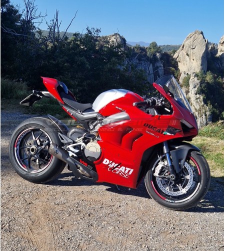 Brushed aluminium carbon tank cover - Ducati Panigale / Streetfighter V4 