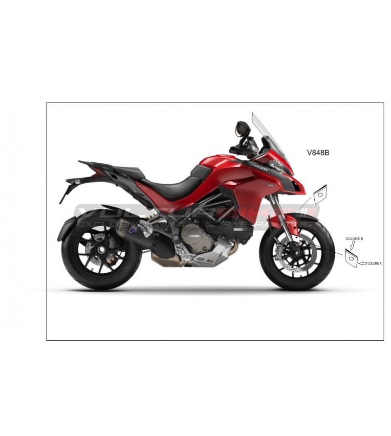 Autocollants d’aile personnalisables - Ducati Multistrada 1200 / 1260 / 950 / V4 / ENDURO / Rallye