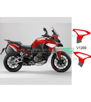 Pegatinas mate rojo/blanco/grafito para paneles laterales - Ducati Multistrada V4 / V4S