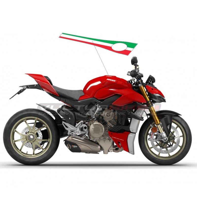 Pegatina de la bandera italiana para Ducati Streetfighter tanque V4 / V4S 