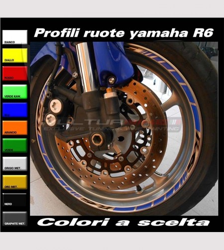 Autocollants de roue de moto personnalisables - Yamaha R6 