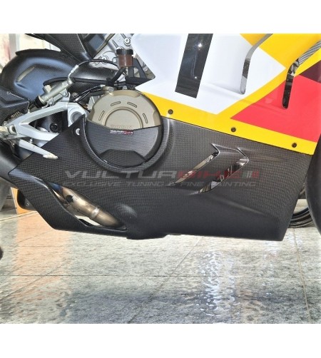 Carbon untere Verkleidungen Panigale V4 2018 / 2023 für Akrapovic Auspuff 