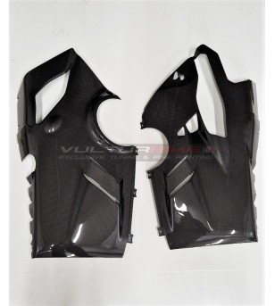 Carbon lower fairings Panigale V4 2018 / 2023 for Akrapovic exhaust 
