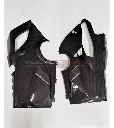 Carbon lower fairings Panigale V4 2018 / 2023 for Akrapovic exhaust 