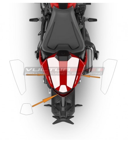 Autocollants de couvercle arrière monoplace - Nouveau Ducati Monster 937 