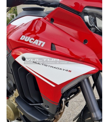 Pegatinas mate rojo/blanco/grafito para paneles laterales - Ducati Multistrada V4 / V4S