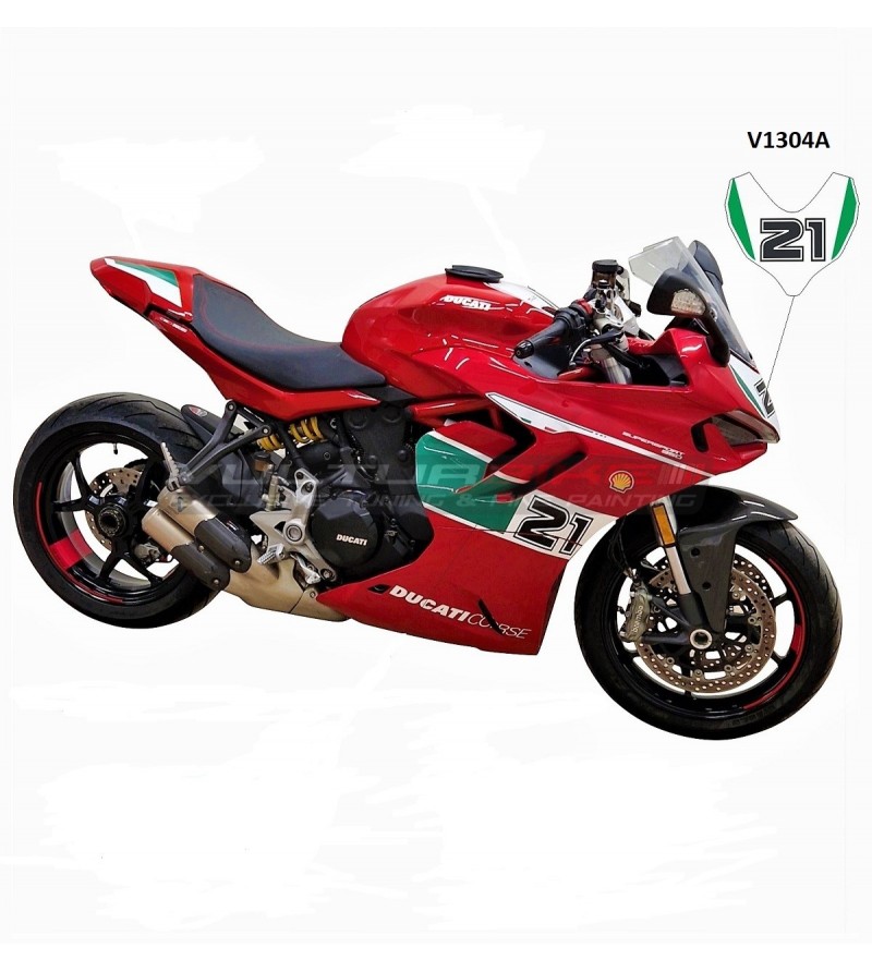 Verkleidungsaufkleber mit Nummer - Ducati Supersport 950/950S 