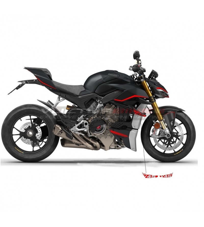 Adesivi intagliati per alette sigla modello - Ducati Streetfighter V4 / V4S 