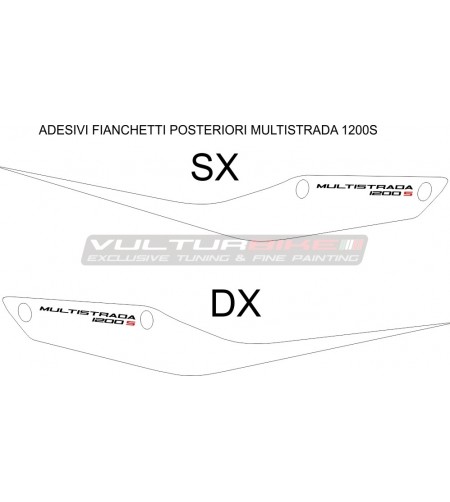Kit autocollants pour panneaux latéraux sous la selle - Ducati Multistrada 1200S 2010/2014 