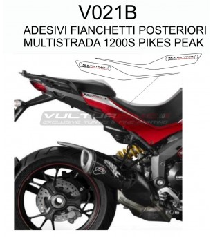 Kit de pegatinas para paneles laterales debajo del sillín - Ducati Multistrada 1200S Pikes Peak 2010/2014 