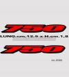 Adesivi per codino - Suzuki GSX R 750 