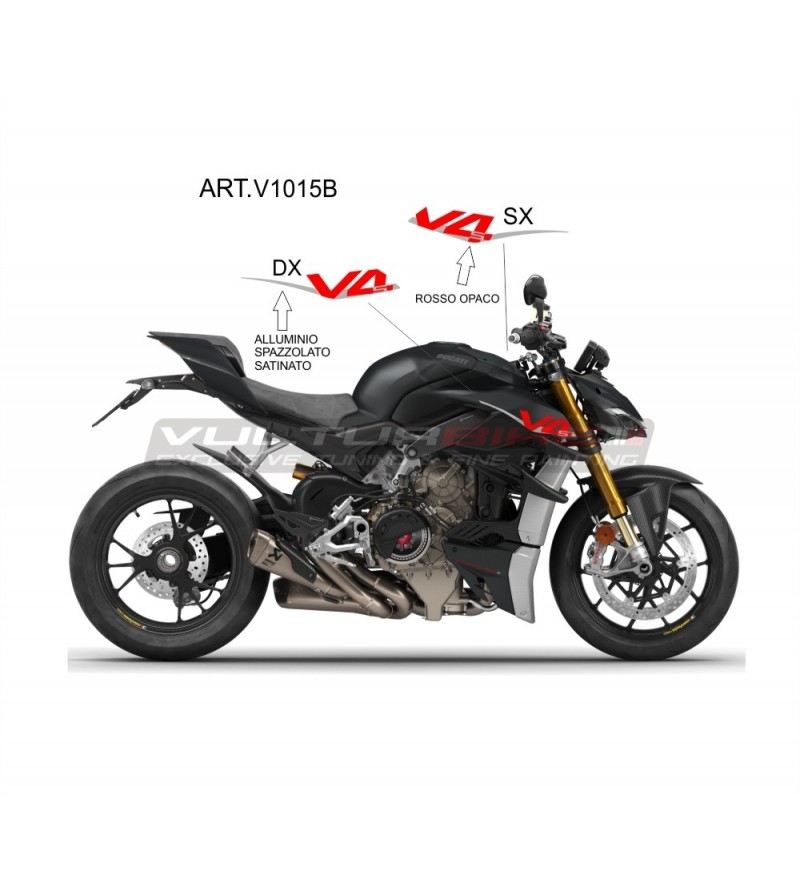 Aufkleber Kit für Seiten - Ducati Streetfighter V4 / V4S dunkel 
