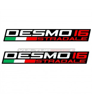 Coppia di decalcomanie Desmo16 Stradale misura a scelta