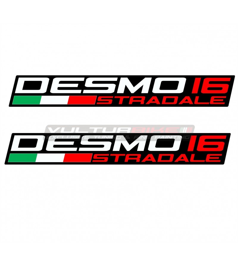 Coppia di decalcomanie Desmo16 Stradale misura a scelta