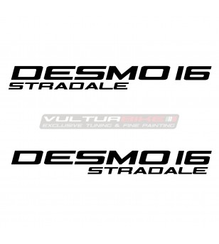 Coppia di decalcomanie Desmo16 Stradale colore e misura a scelta