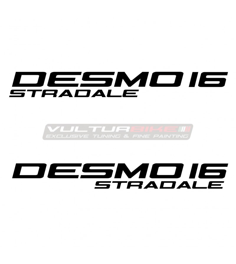 Coppia di decalcomanie Desmo16 Stradale colore e misura a scelta