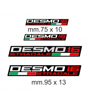 Kit de 4 calcomanías Desmo16 Stradale