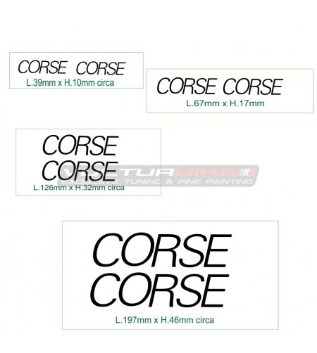 Kit adesivi scritte Corse per moto Ducati 