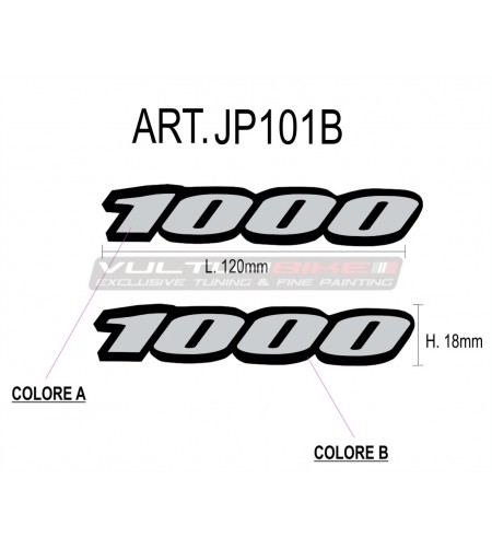 Autocollants arrière - Suzuki GSX R 1000 - taille moyenne 