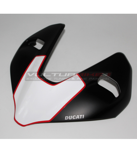 Pegatina blanca con borde rojo para carenado - Ducati Streetfighter V2 / V4 / V4S 