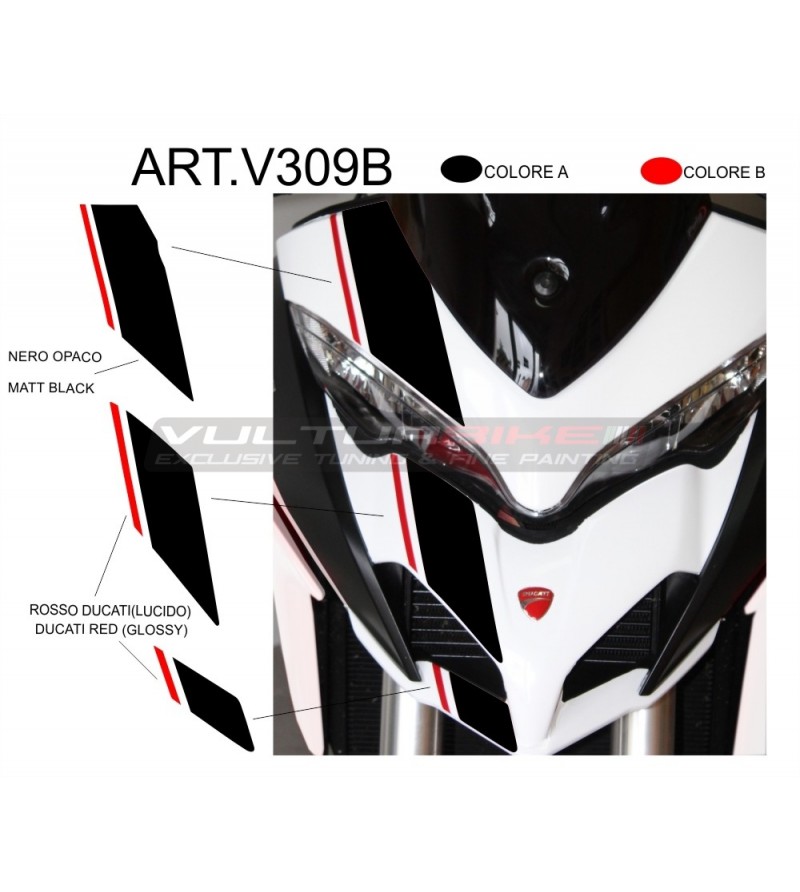 Pegatinas para parabrisas bicolor - Ducati Multistrada 1260 / 1200 DVT 