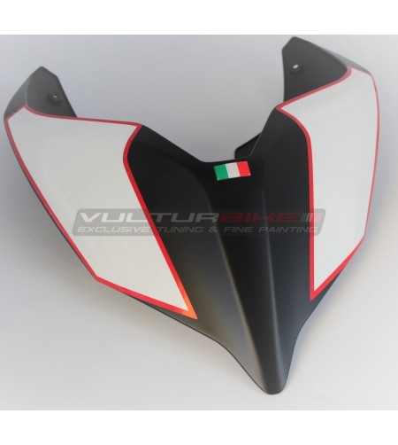 Kit autocollants blancs bordés de rouge pour queue - Ducati Panigale / Streetfighter