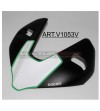 Autocollant blanc avec bordure verte pour bulle - Ducati Streetfighter V2 / V4 / V4S 