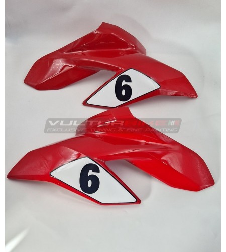 Kit adesivi bianco neri per fianchetti laterali - Ducati Streetfighter V4 / V4S 