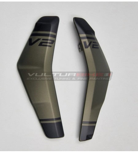 Cover radiatore originali Personalizzati storm green - Ducati Streetfighter V2 