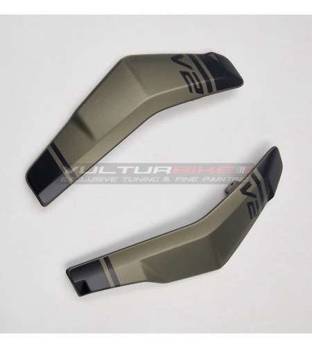 Original Kühlerabdeckungen Customized storm green - Ducati Streetfighter V2