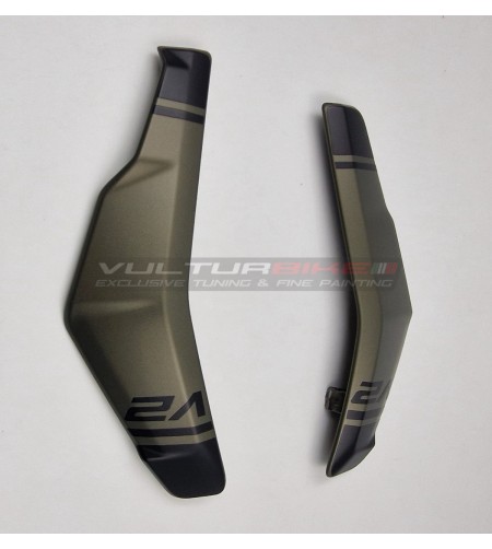 Cover radiatore originali Personalizzati storm green - Ducati Streetfighter V2 